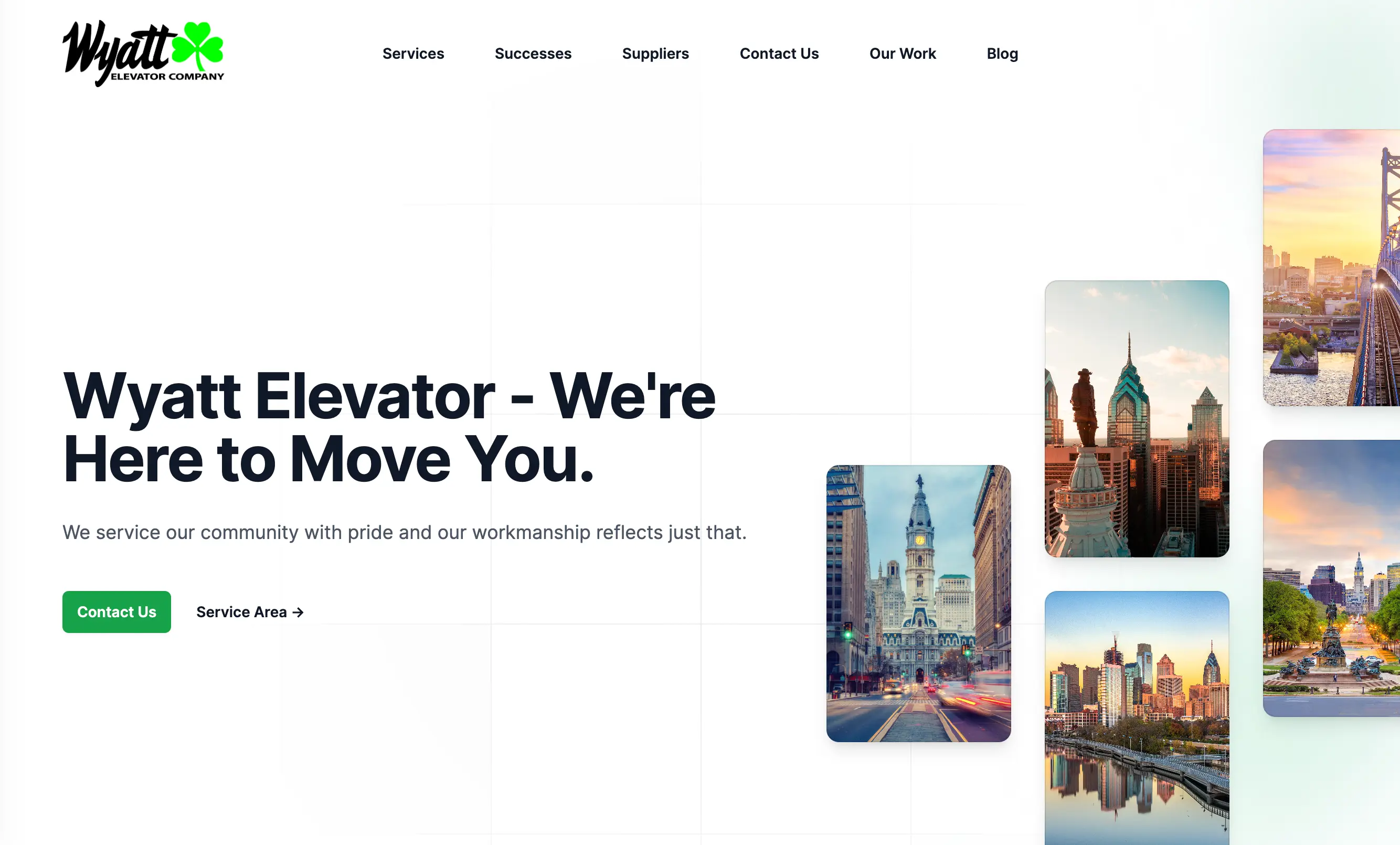 WyattElevator.com commercial elevator service platform